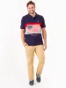 PRINTED FLAG COLORBLOCK PIQUE POLO SHIRT sold by U.S. Polo Assn.