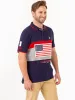PRINTED FLAG COLORBLOCK PIQUE POLO SHIRT sold by U.S. Polo Assn.
