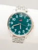 MEN'S SILVERTONE BRACELET WATCH WITH GREEN DIAL sold by U.S. Polo Assn.