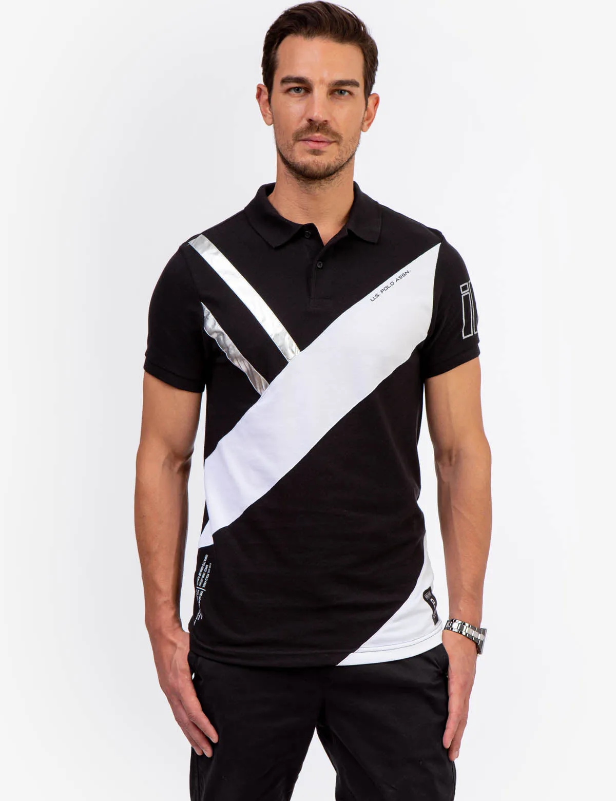 SLIM FIT COLORBLOCK PIQUE POLO SHIRT sold by U.S. Polo Assn. product image thumbnail 3