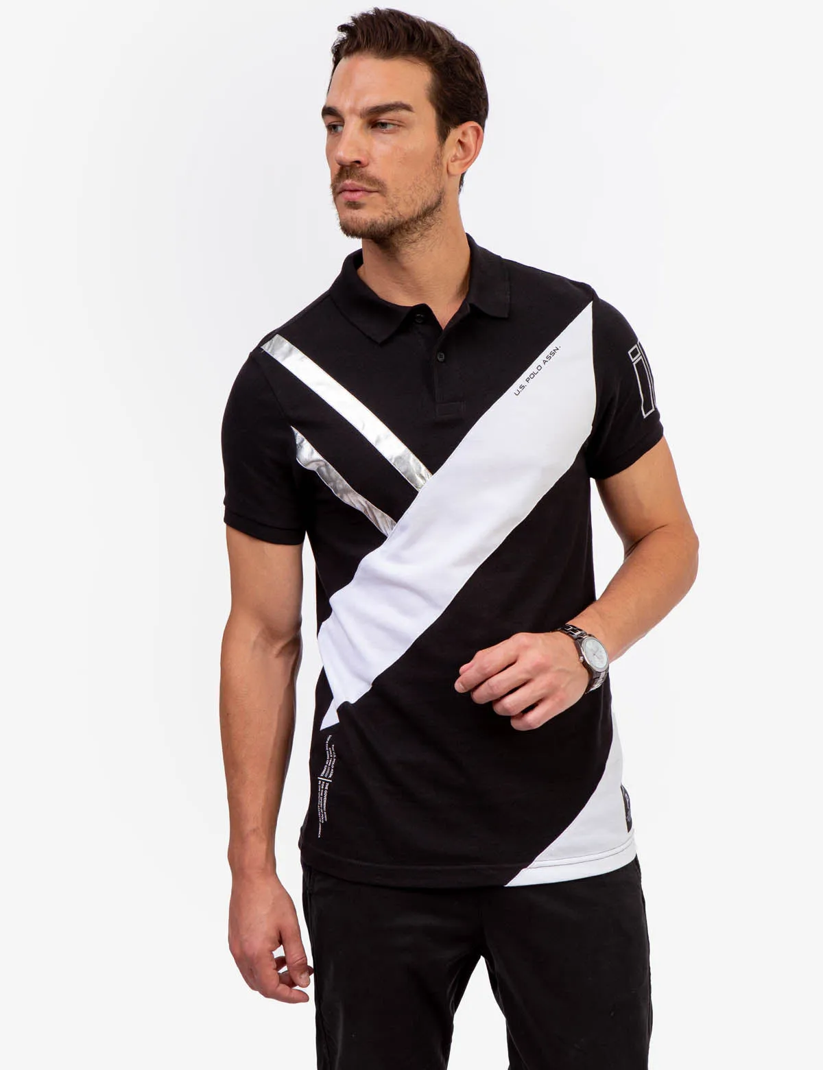 SLIM FIT COLORBLOCK PIQUE POLO SHIRT sold by U.S. Polo Assn.