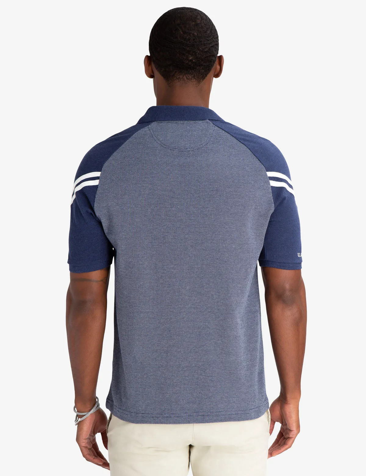 BLACK MALLET SLIM FIT JACQUARD ZIPPER POLO SHIRT sold by U.S. Polo Assn. product image thumbnail 5