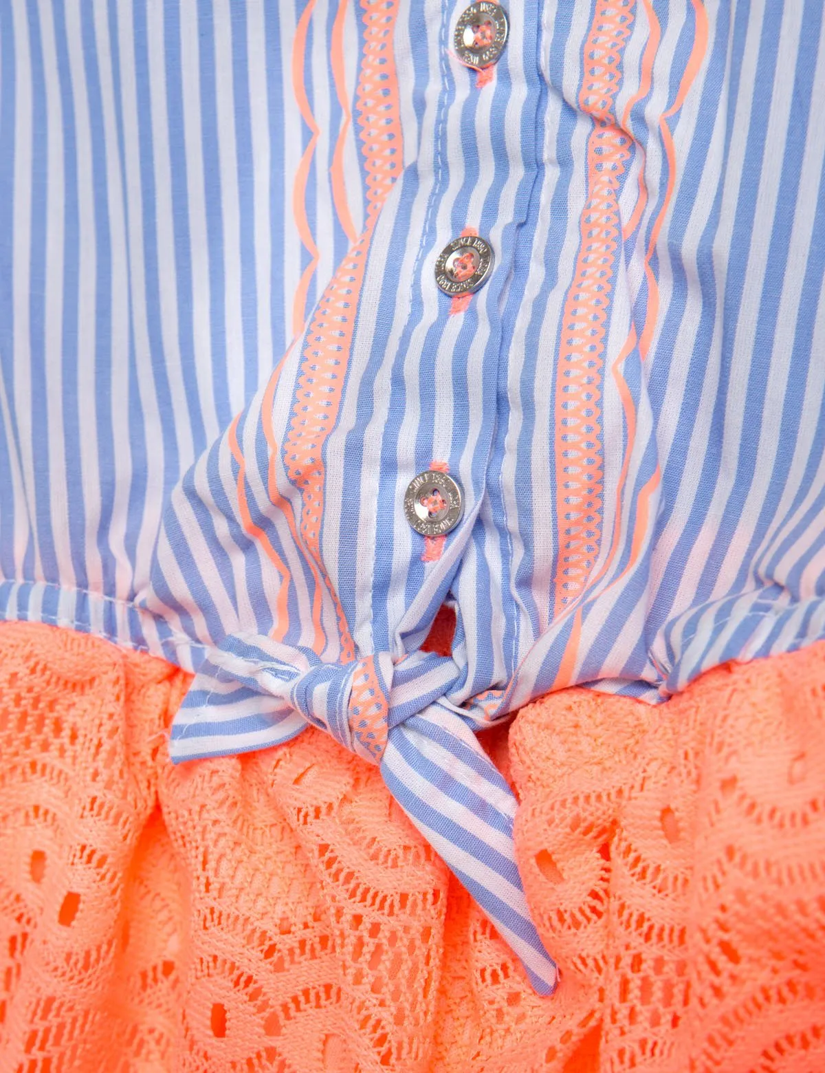 GIRLS DRESS WITH STRIPES AND LACE sold by U.S. Polo Assn. product image thumbnail 3