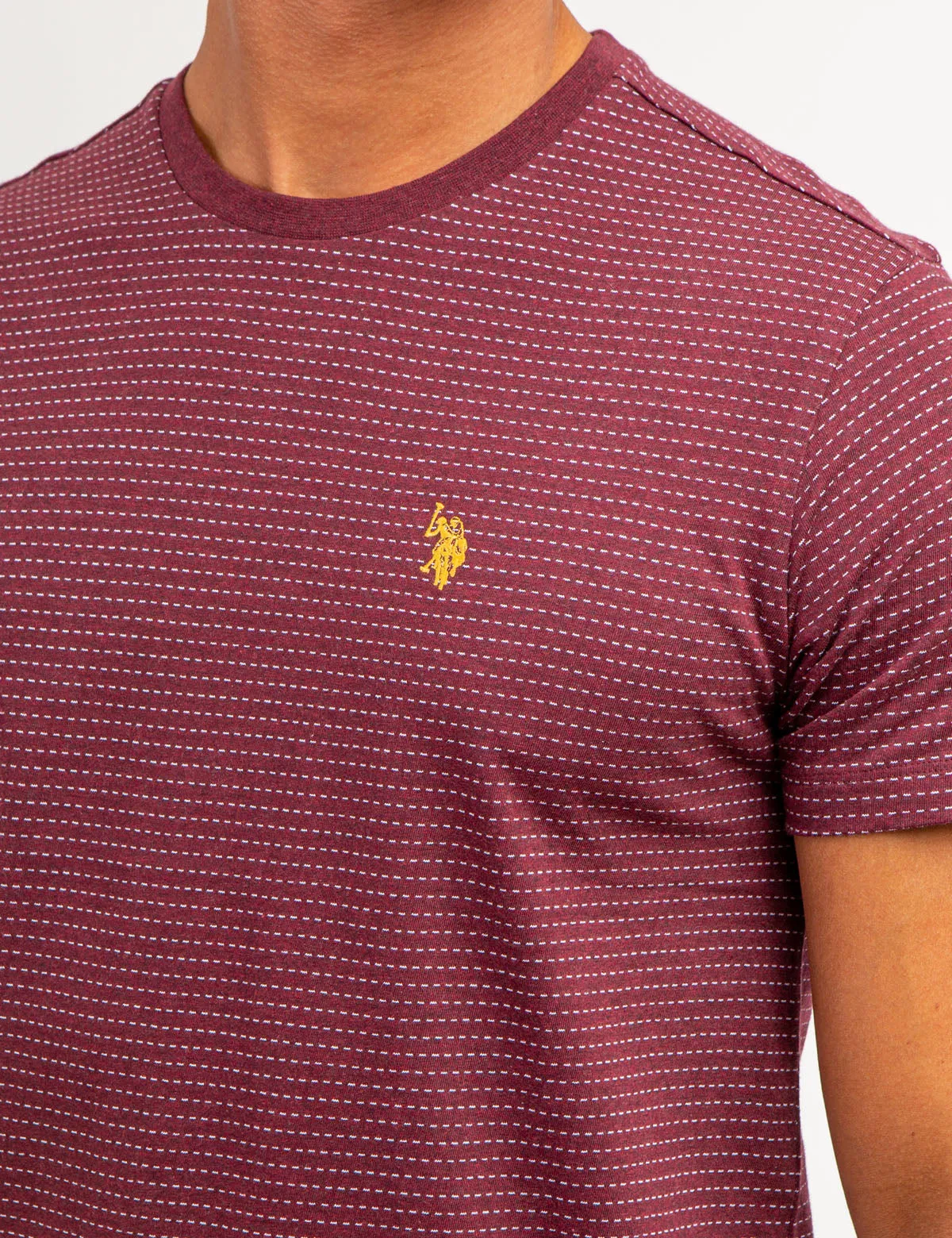JACQUARD MICRO STRIPE T-SHIRT sold by U.S. Polo Assn. product image thumbnail 3