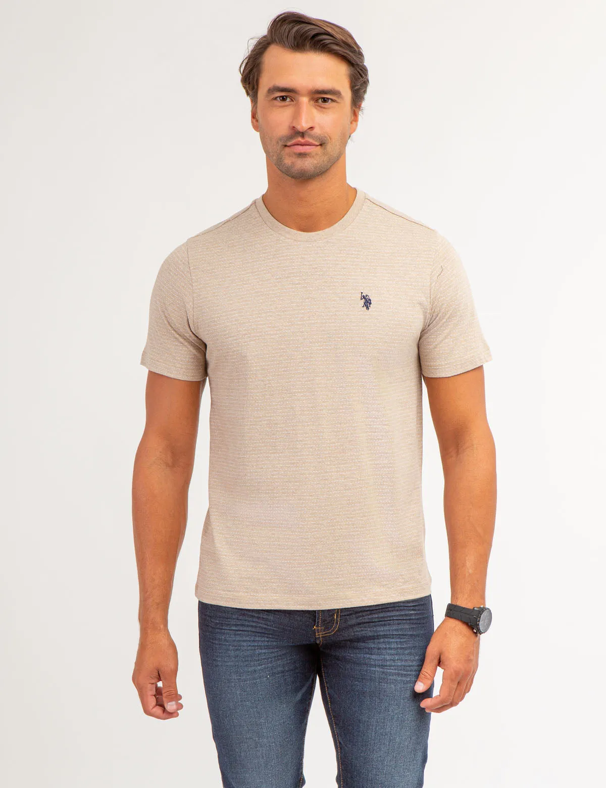JACQUARD MICRO STRIPE T-SHIRT sold by U.S. Polo Assn. product image thumbnail 5