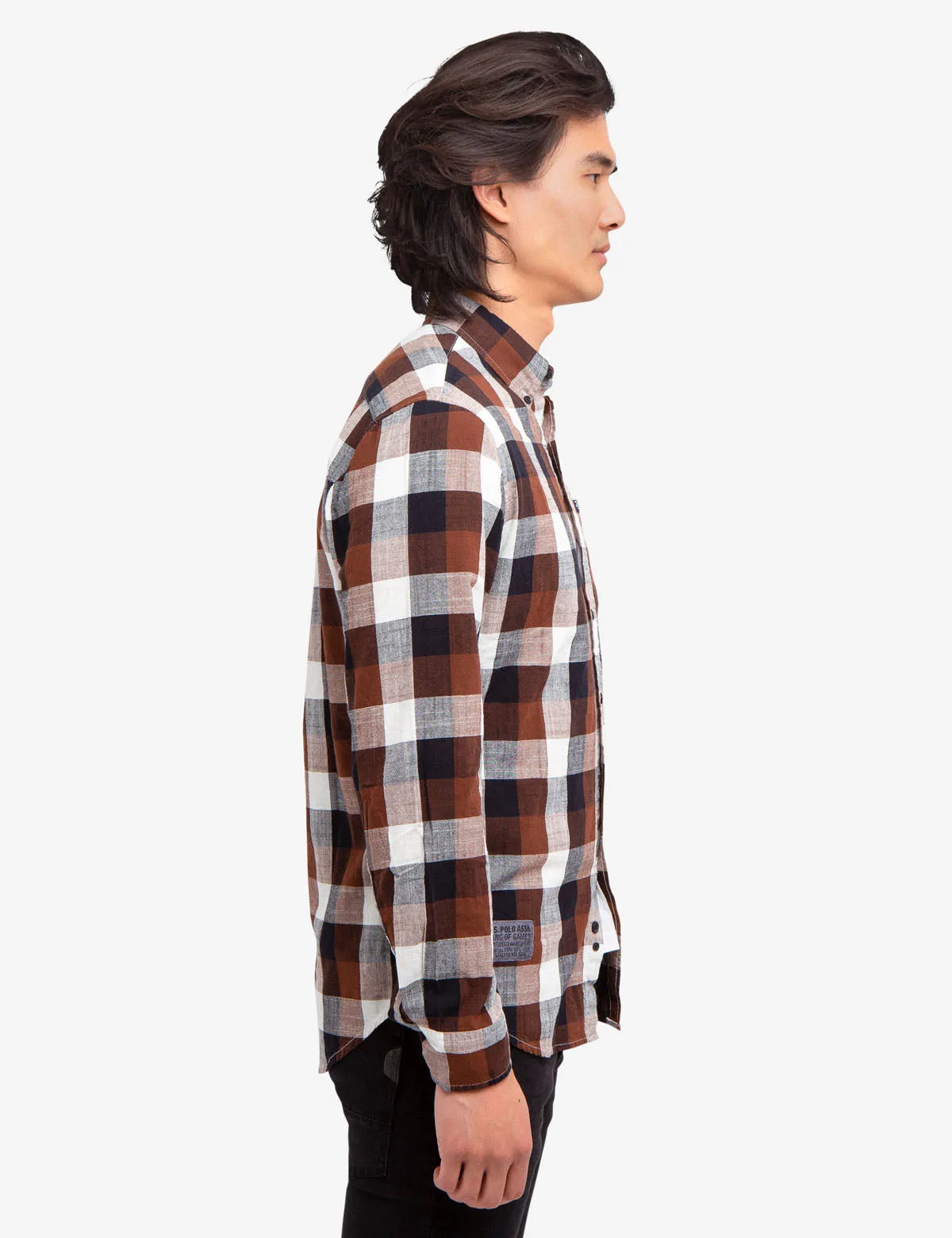 SLUB POPLIN PLAID SHIRT sold by U.S. Polo Assn. product image thumbnail 3