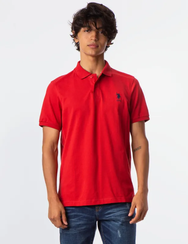 SOLID CONTRAST LOGO POLO SHIRT sold by U.S. Polo Assn.