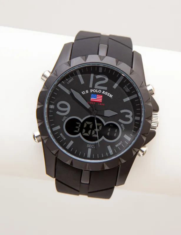 MEN'S BLACKOUT ANA DIGI WATCH sold by U.S. Polo Assn.