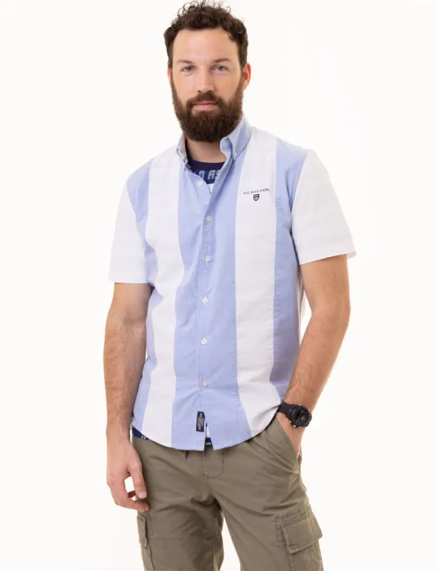 VERTICAL STRIPE SHORT SLEEVE WOVEN SHIRT sold by U.S. Polo Assn.