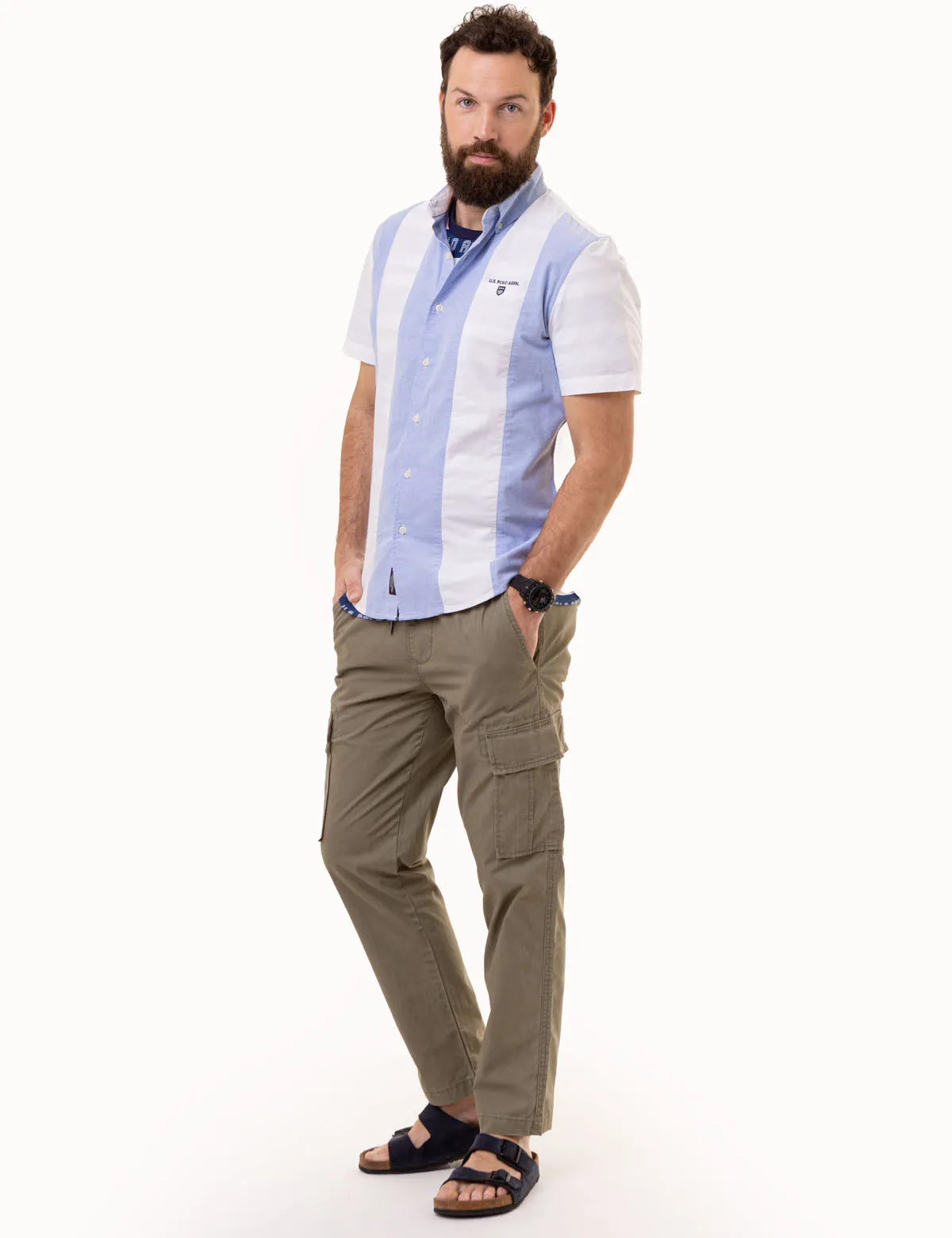 VERTICAL STRIPE SHORT SLEEVE WOVEN SHIRT sold by U.S. Polo Assn. product image thumbnail 2