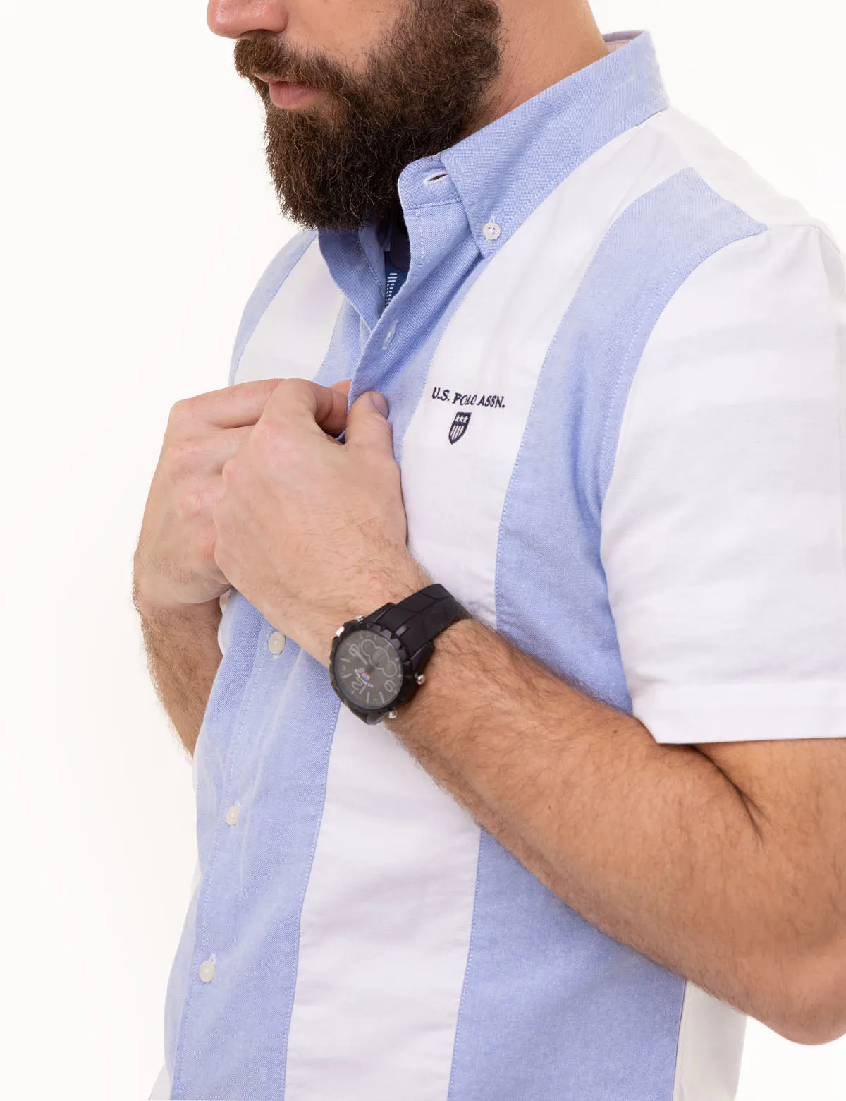 VERTICAL STRIPE SHORT SLEEVE WOVEN SHIRT sold by U.S. Polo Assn. product image thumbnail 3