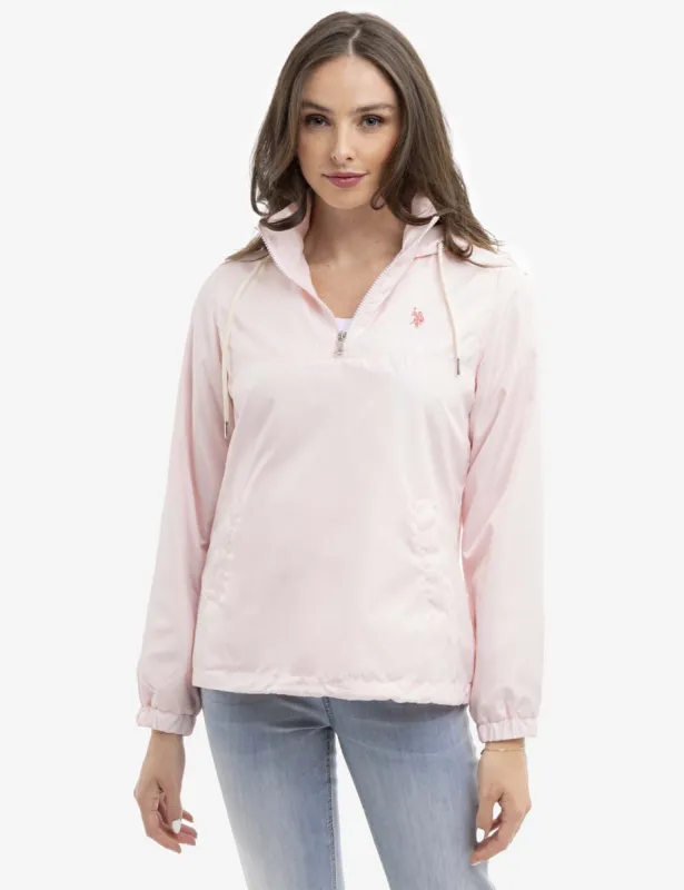 HOODED QUARTER ZIP WINDBREAKER sold by U.S. Polo Assn.