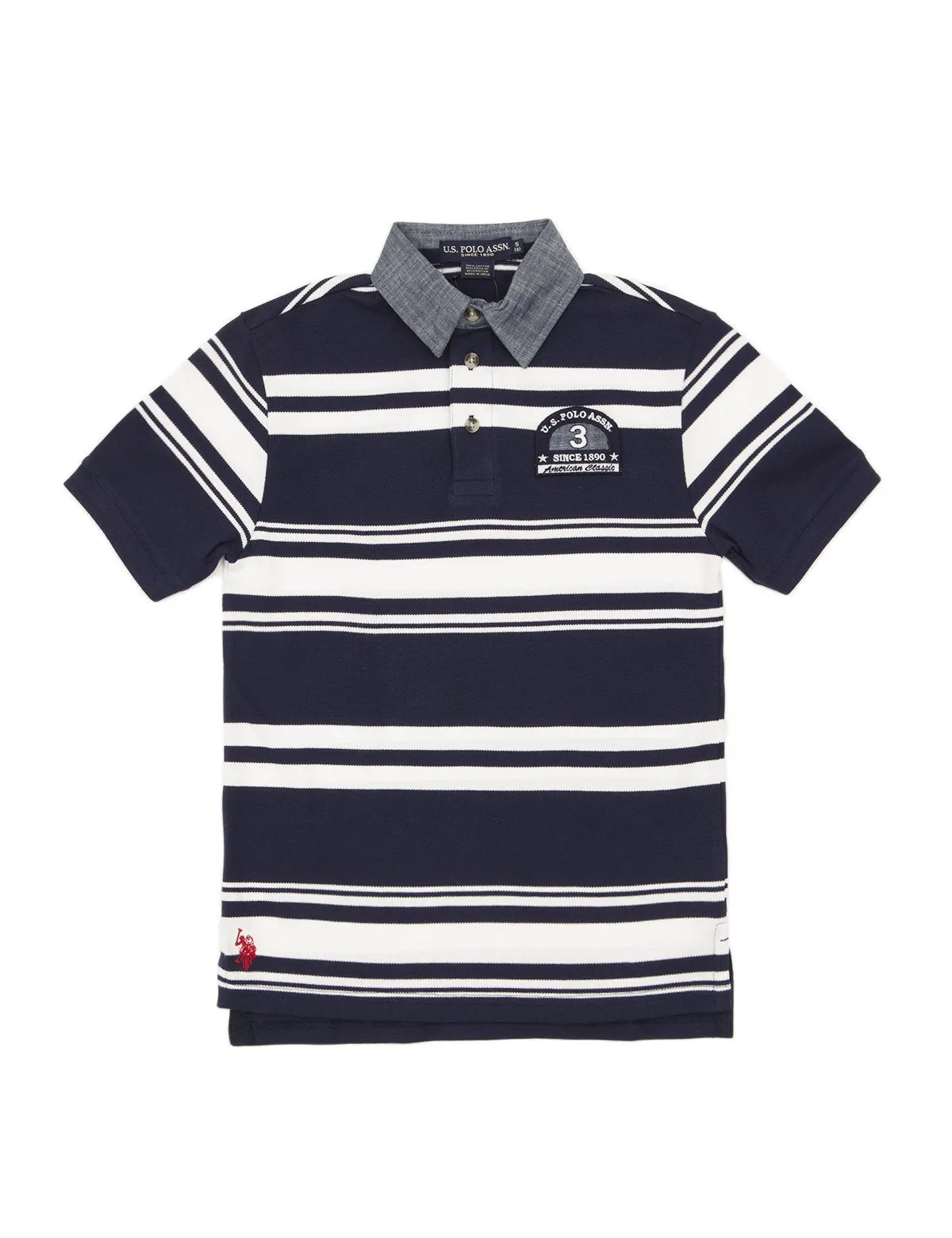 Stripe Patch Polo Shirt sold by U.S. Polo Assn. product image thumbnail 3