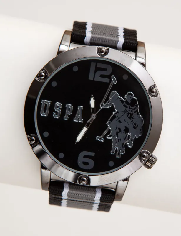 MEN'S LOGO STRIPE STRAP WATCH sold by U.S. Polo Assn.