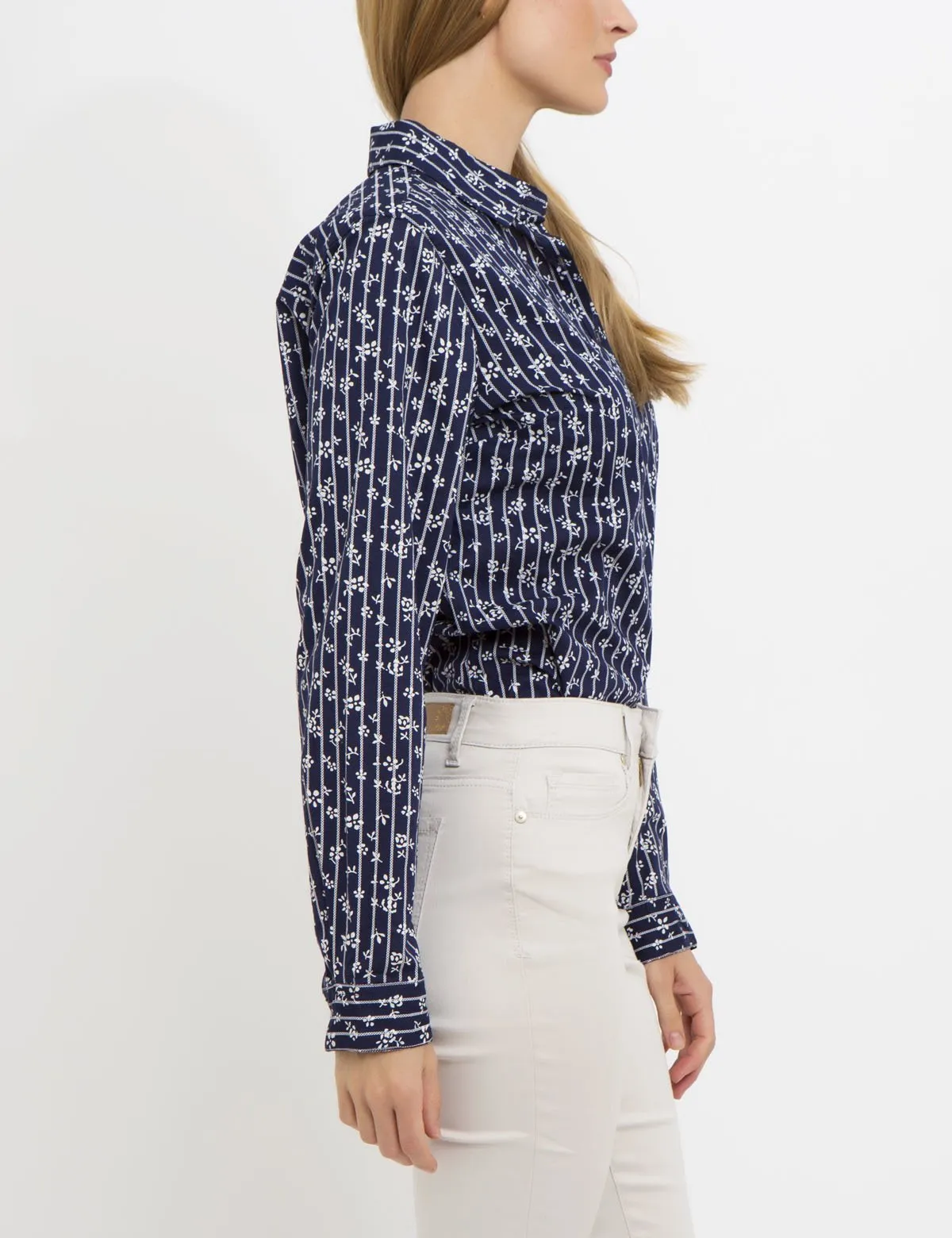 FLORAL STRIPED POPLIN SHIRT sold by U.S. Polo Assn. product image thumbnail 2