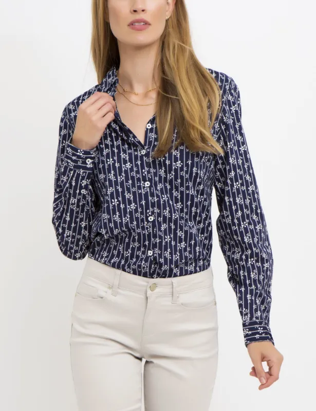 FLORAL STRIPED POPLIN SHIRT sold by U.S. Polo Assn.
