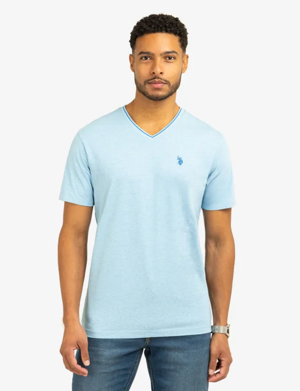 TIPPED V-NECK JERSEY T-SHIRT sold by U.S. Polo Assn.