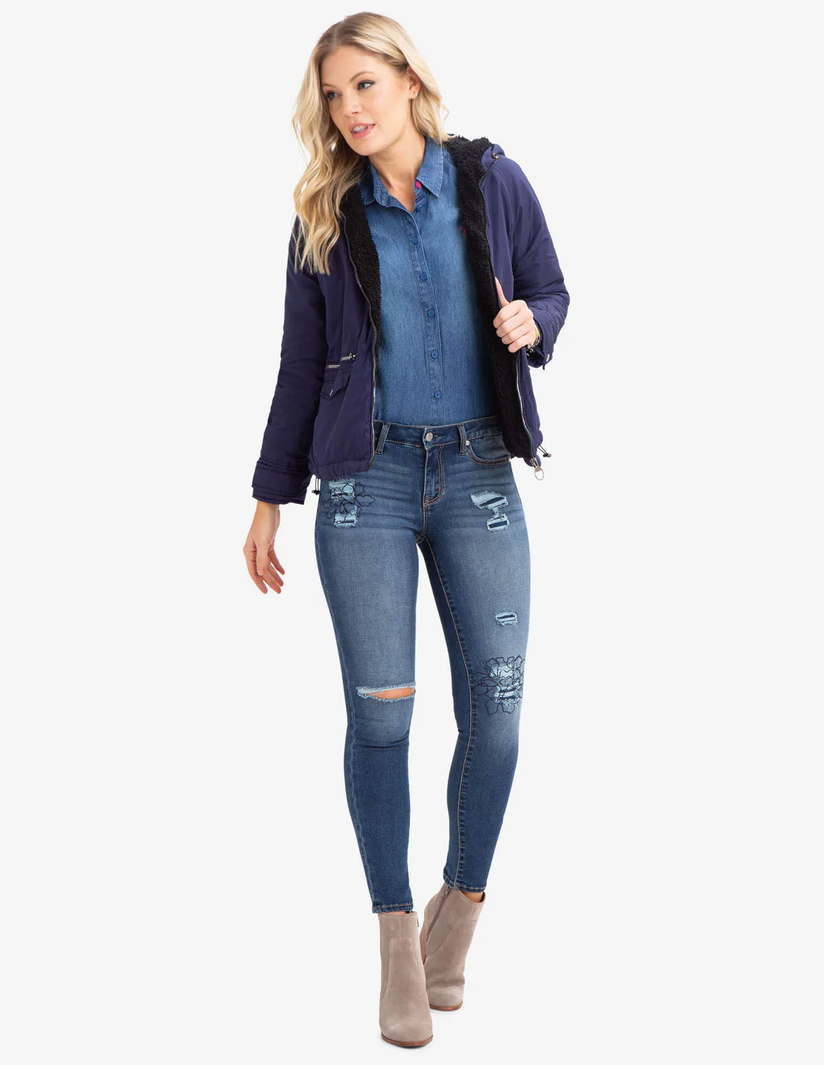 FLEECE LINED HOODED JACKET sold by U.S. Polo Assn. product image thumbnail 2