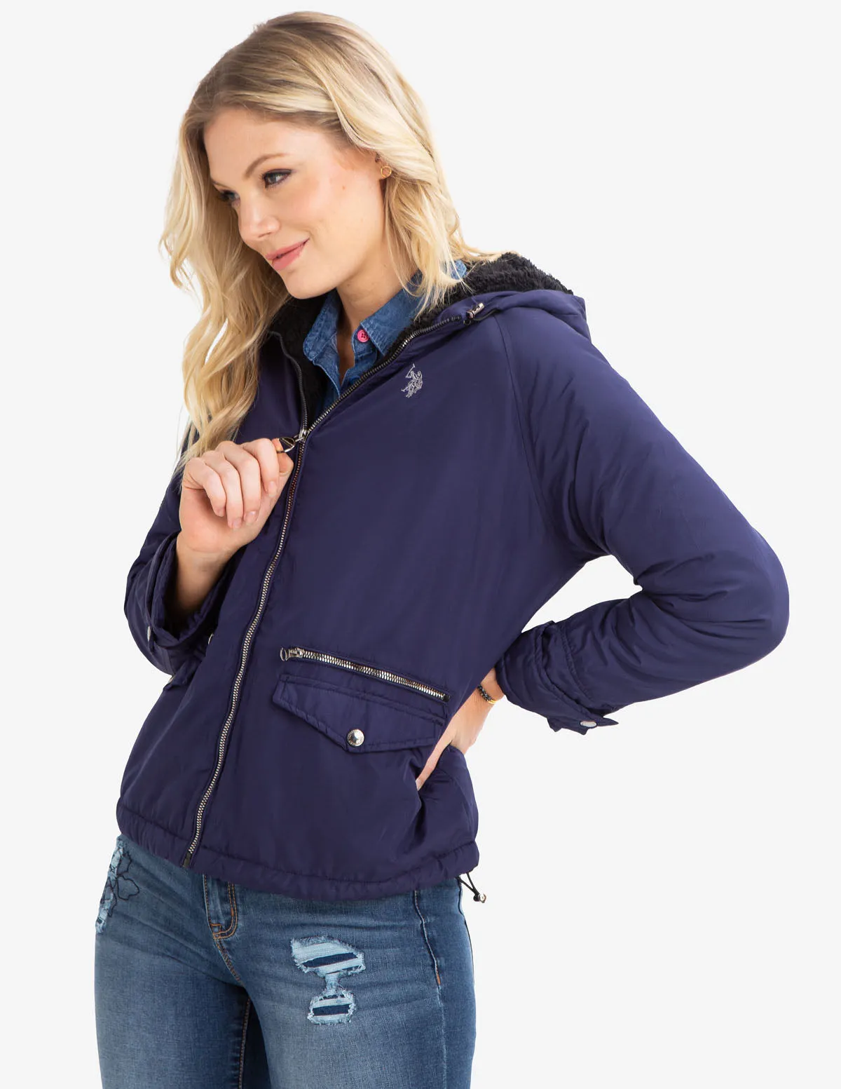 FLEECE LINED HOODED JACKET sold by U.S. Polo Assn.