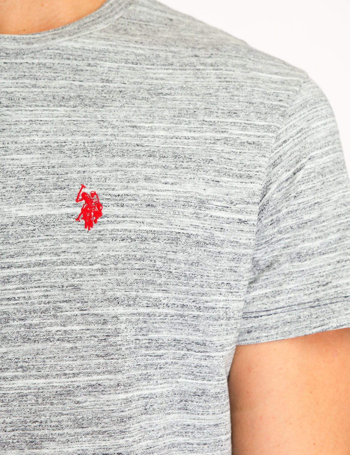 LINEAR SPACE DYE CREW NECK T-SHIRT sold by U.S. Polo Assn. product image thumbnail 3