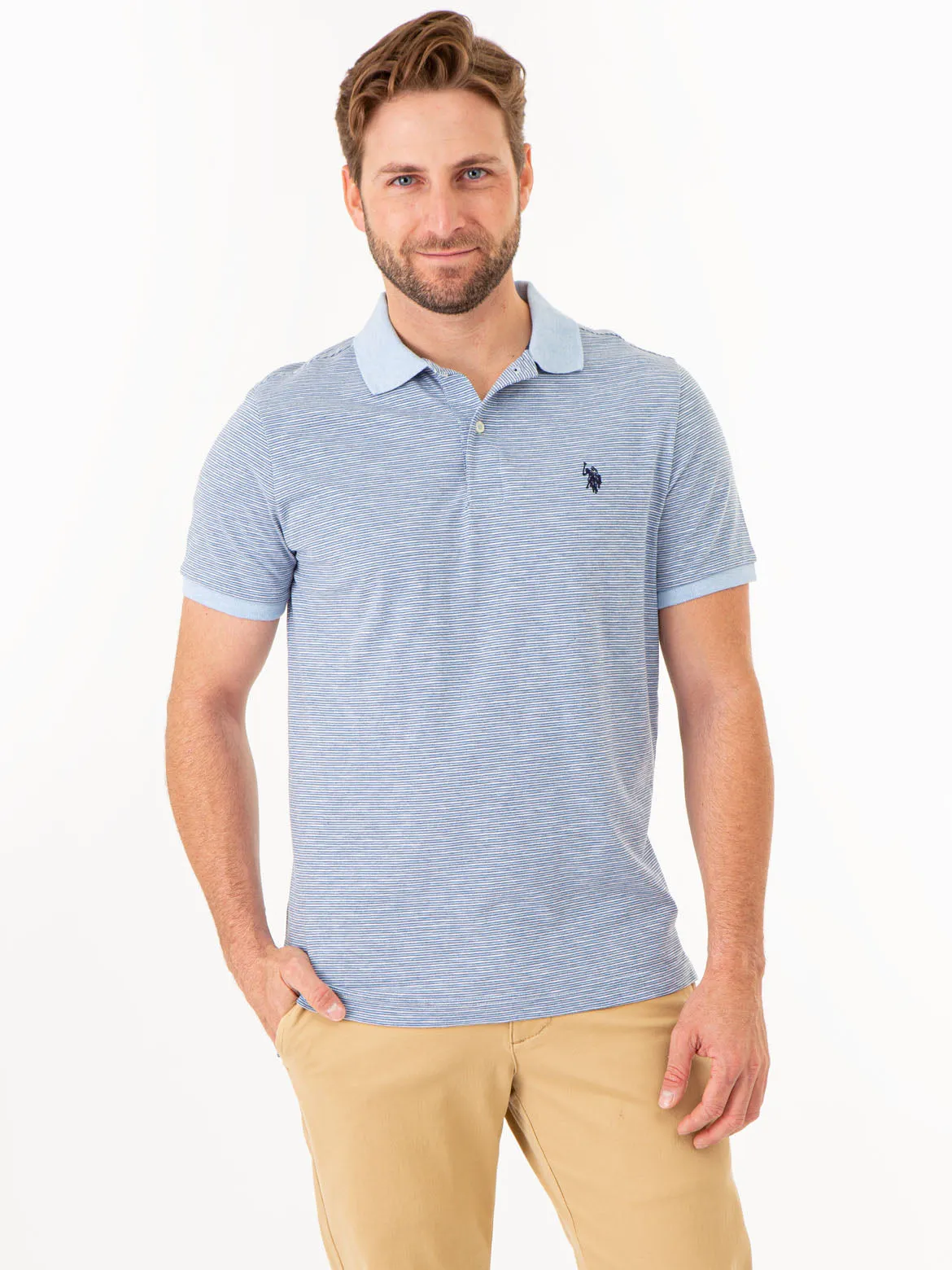 STRIPED SLUB JERSEY POLO SHIRT sold by U.S. Polo Assn.