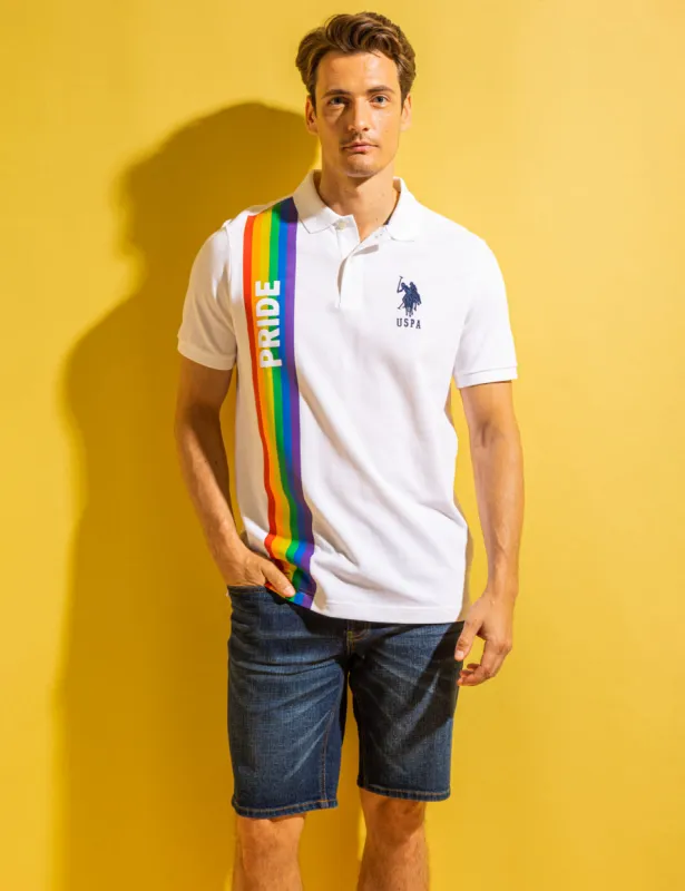 VERTICAL PRIDE GRAPHIC POLO SHIRT made by U.S. Polo Assn.