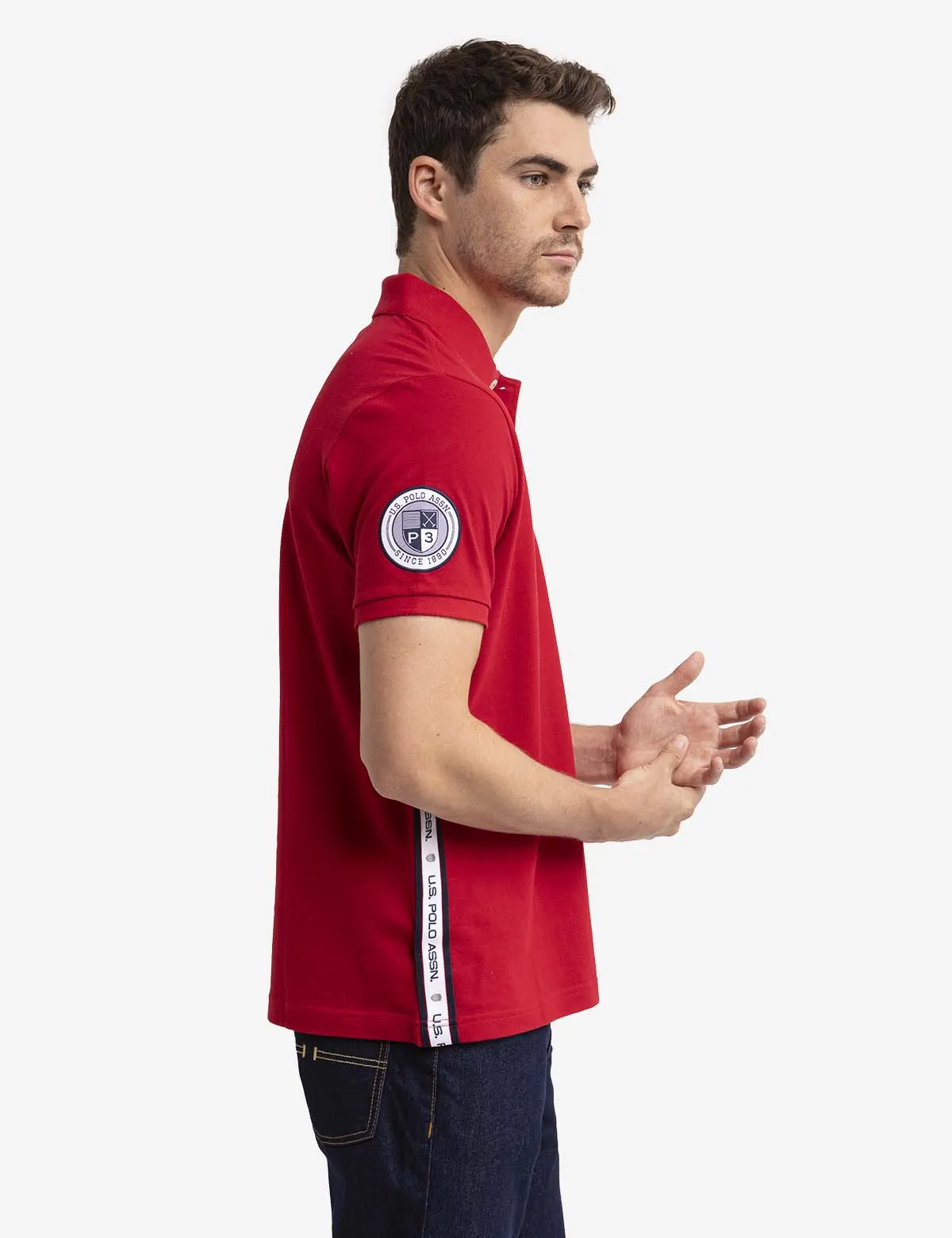 GRAPHIC TRIM PIQUE POLO SHIRT sold by U.S. Polo Assn. product image thumbnail 4