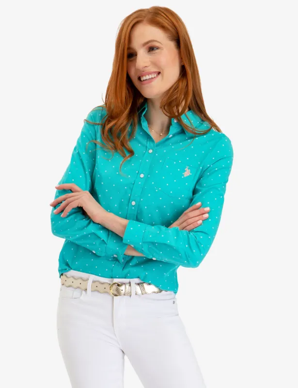 DOT POPLIN LONG SLEEVE SHIRT made by U.S. Polo Assn.