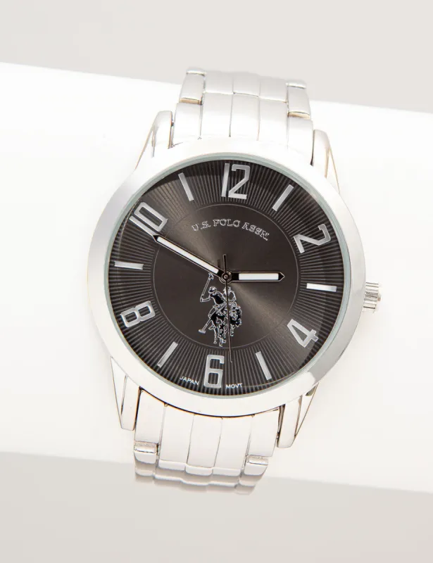 MEN'S GUNMETAL BRACELET WATCH WITH BLACK DIAL sold by U.S. Polo Assn.