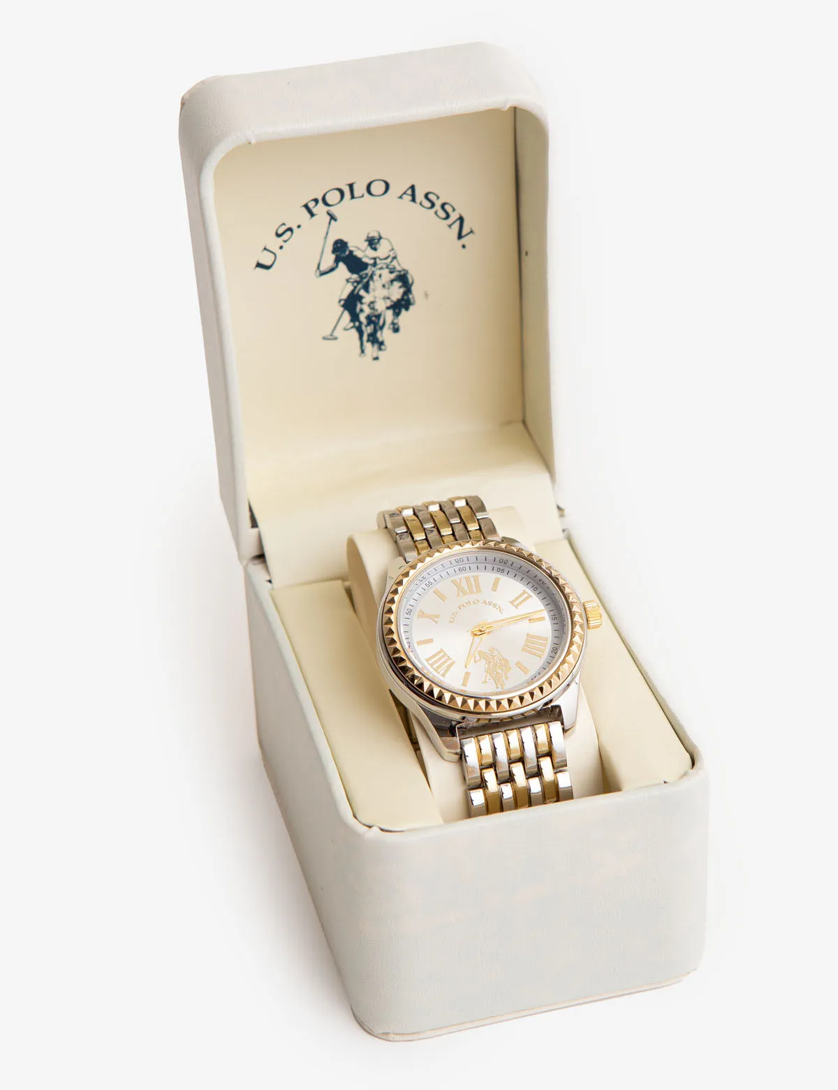 LADIES SILVER GOLD LINK WATCH sold by U.S. Polo Assn. product image thumbnail 2