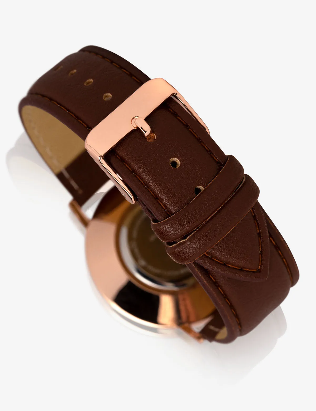 MEN'S BROWN FAUX LEATHER WATCH WITH ROSE GOLD TONE sold by U.S. Polo Assn. product image thumbnail 2