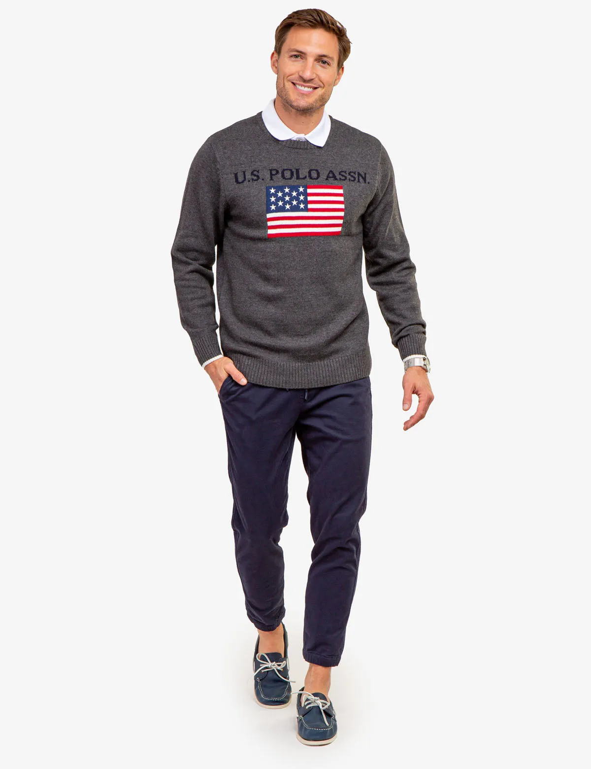 U.S. POLO ASSN. FLAG CREW NECK SWEATER sold by U.S. Polo Assn. product image thumbnail 2