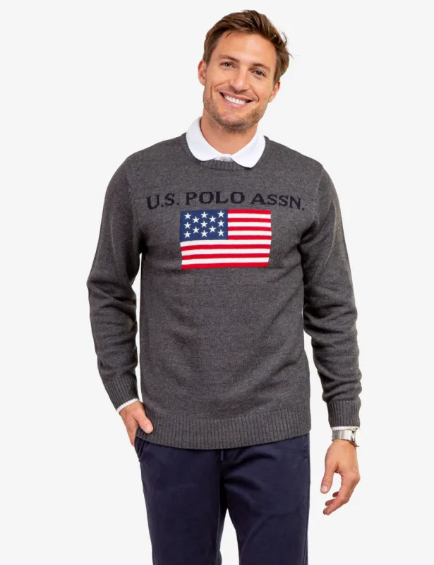 U.S. POLO ASSN. FLAG CREW NECK SWEATER sold by U.S. Polo Assn.