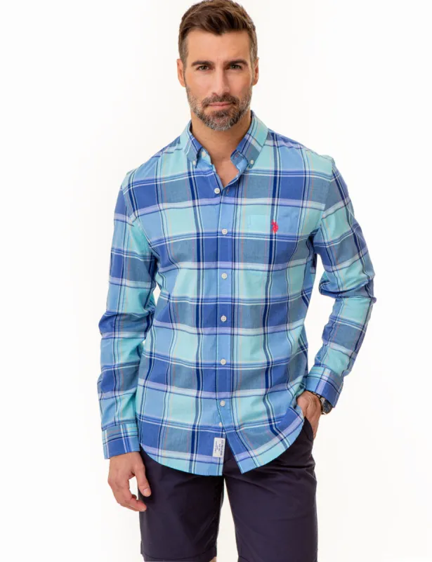 LONG SLEEVE PLAID MADRAS WOVEN SHIRT sold by U.S. Polo Assn.