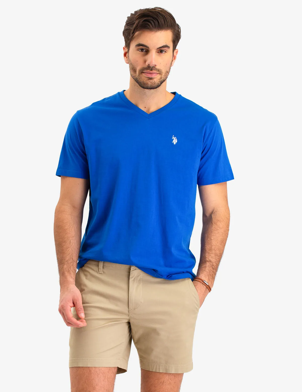 SOLID V-NECK T-SHIRT sold by U.S. Polo Assn.