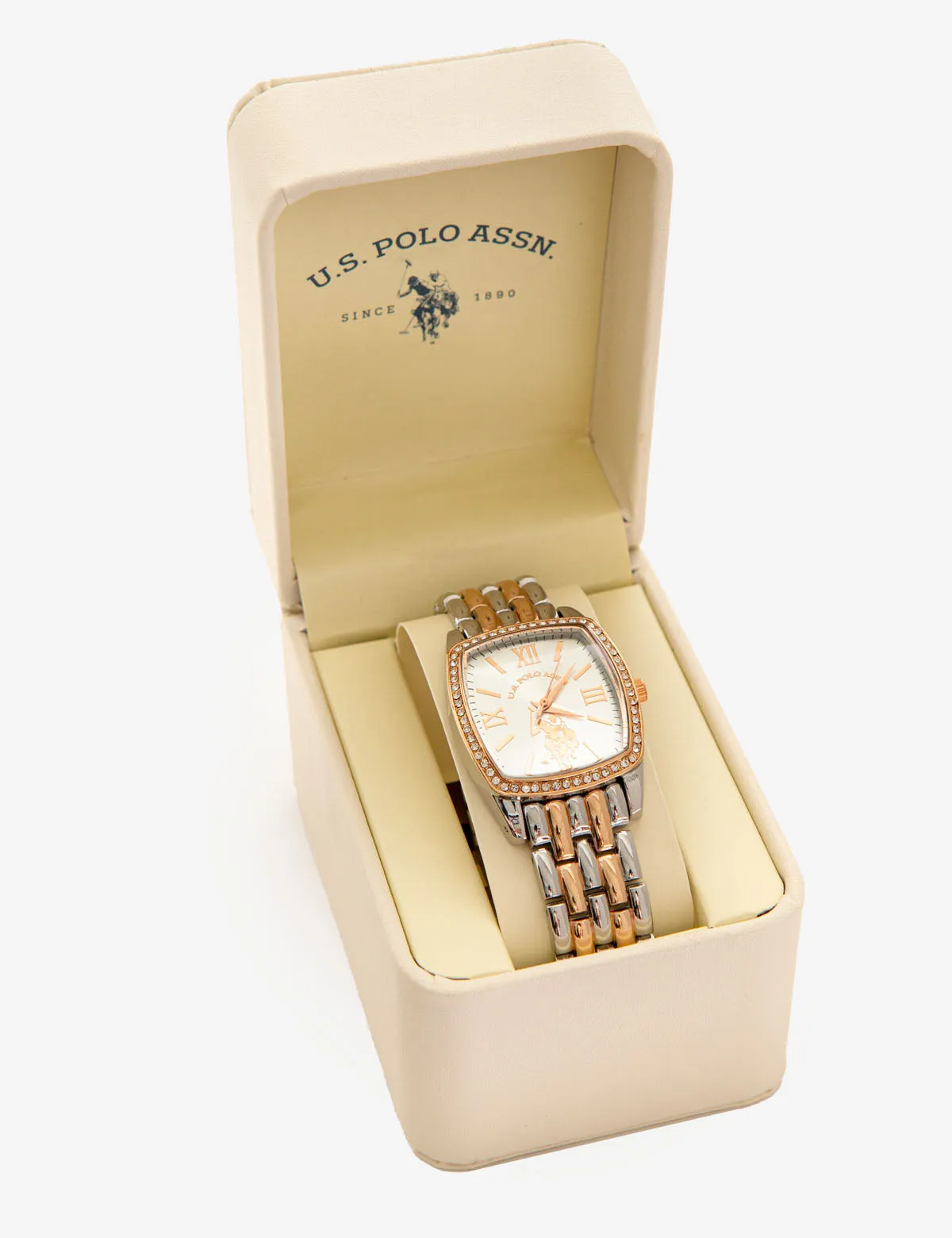 LADIES ROSE GOLD TWO TONE BRACELET WATCH sold by U.S. Polo Assn. product image thumbnail 2