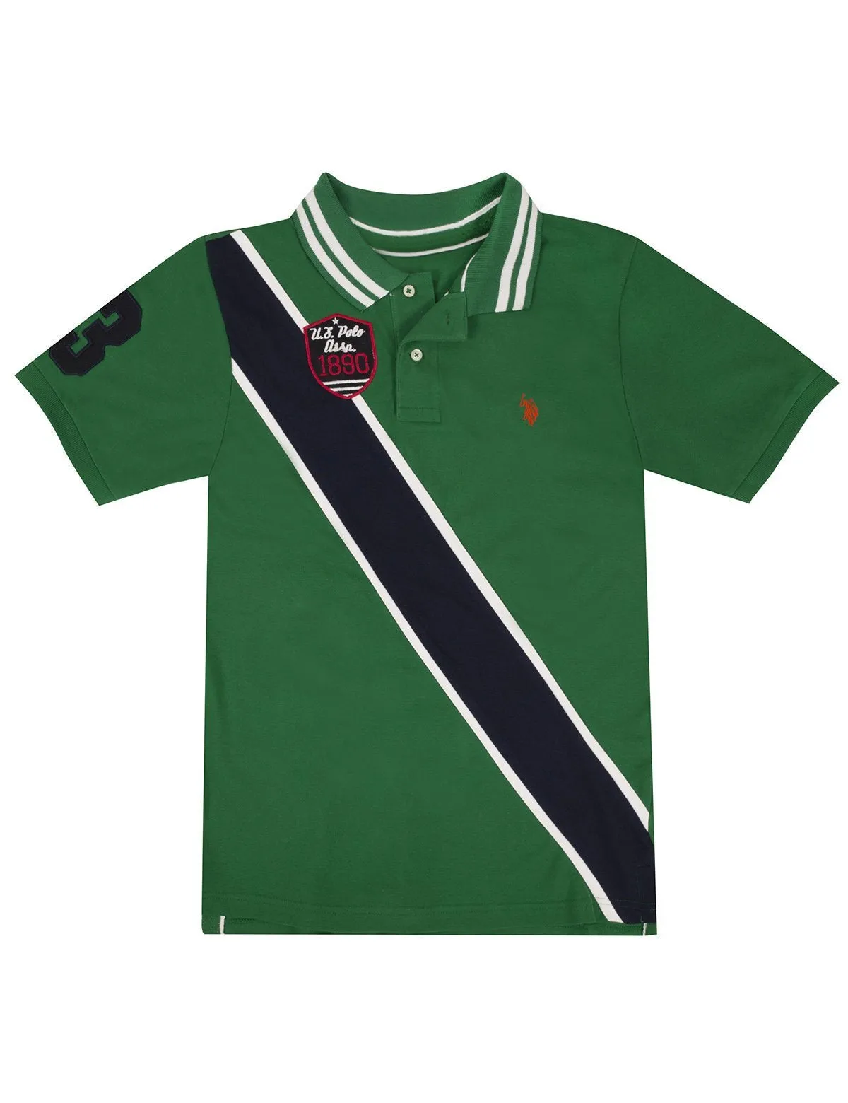 Boys Diagonal Stripe Polo Shirt sold by U.S. Polo Assn.