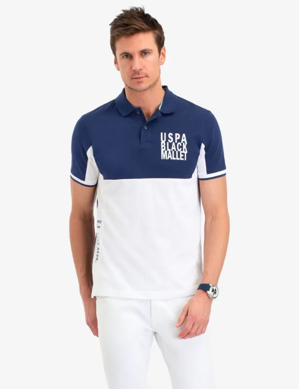 BLACK MALLET COLORBLOCK POLO SHIRT sold by U.S. Polo Assn.