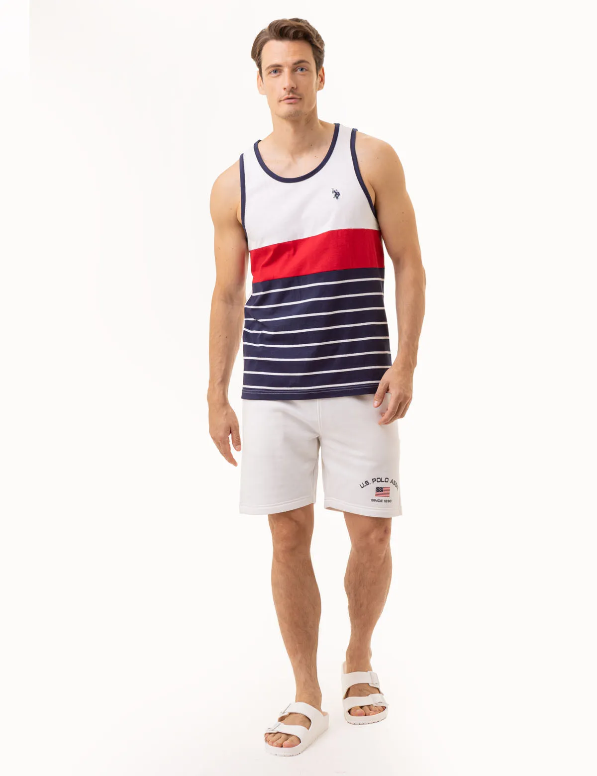 COLORBLOCK JERSEY MUSCLE TANK WITH STRIPES sold by U.S. Polo Assn. product image thumbnail 2