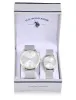 HIS AND HERS SILVER & GOLD MESH WATCH SET sold by U.S. Polo Assn.