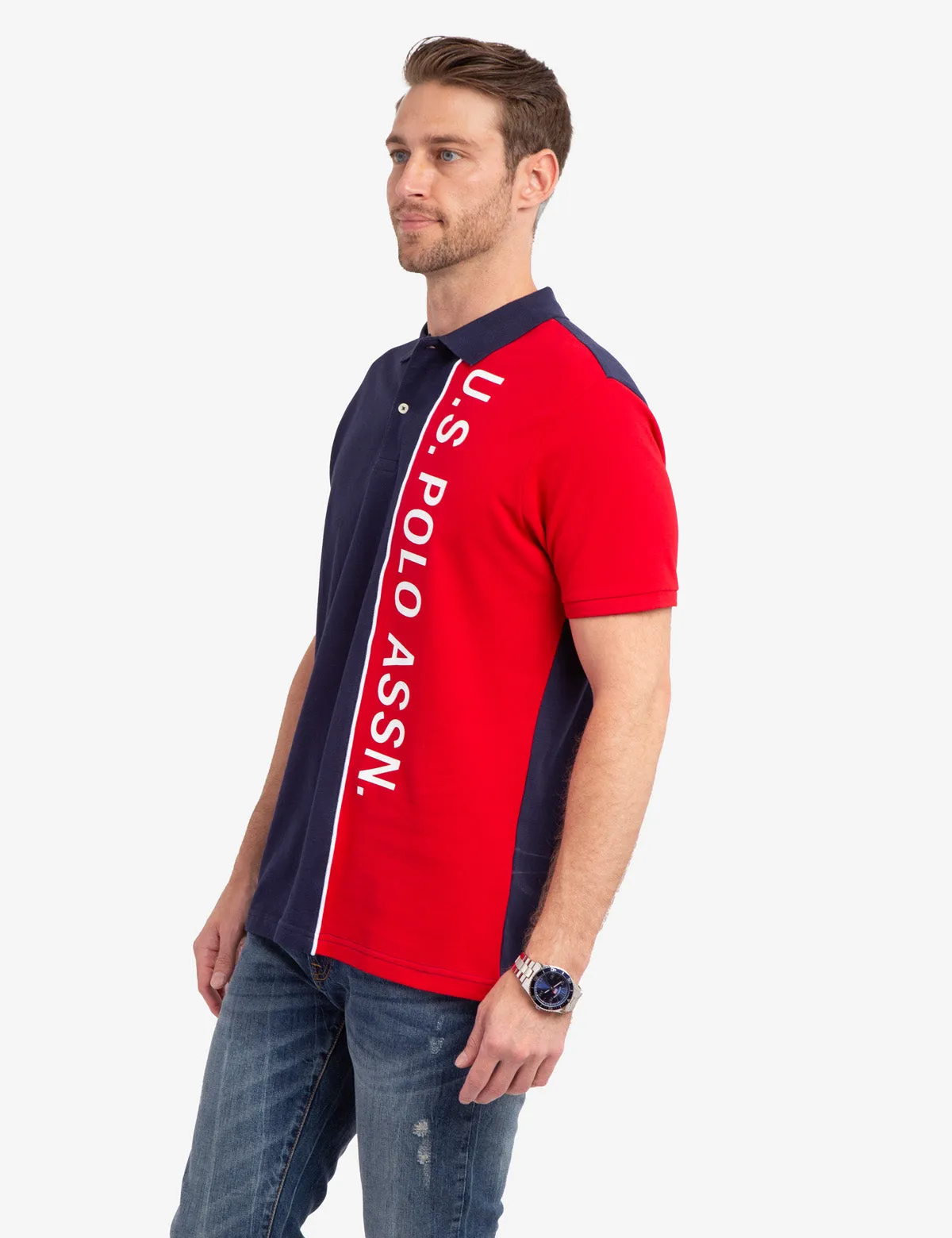 U.S. POLO ASSN. COLORBLOCK PRINTED POLO SHIRT sold by U.S. Polo Assn. product image thumbnail 5