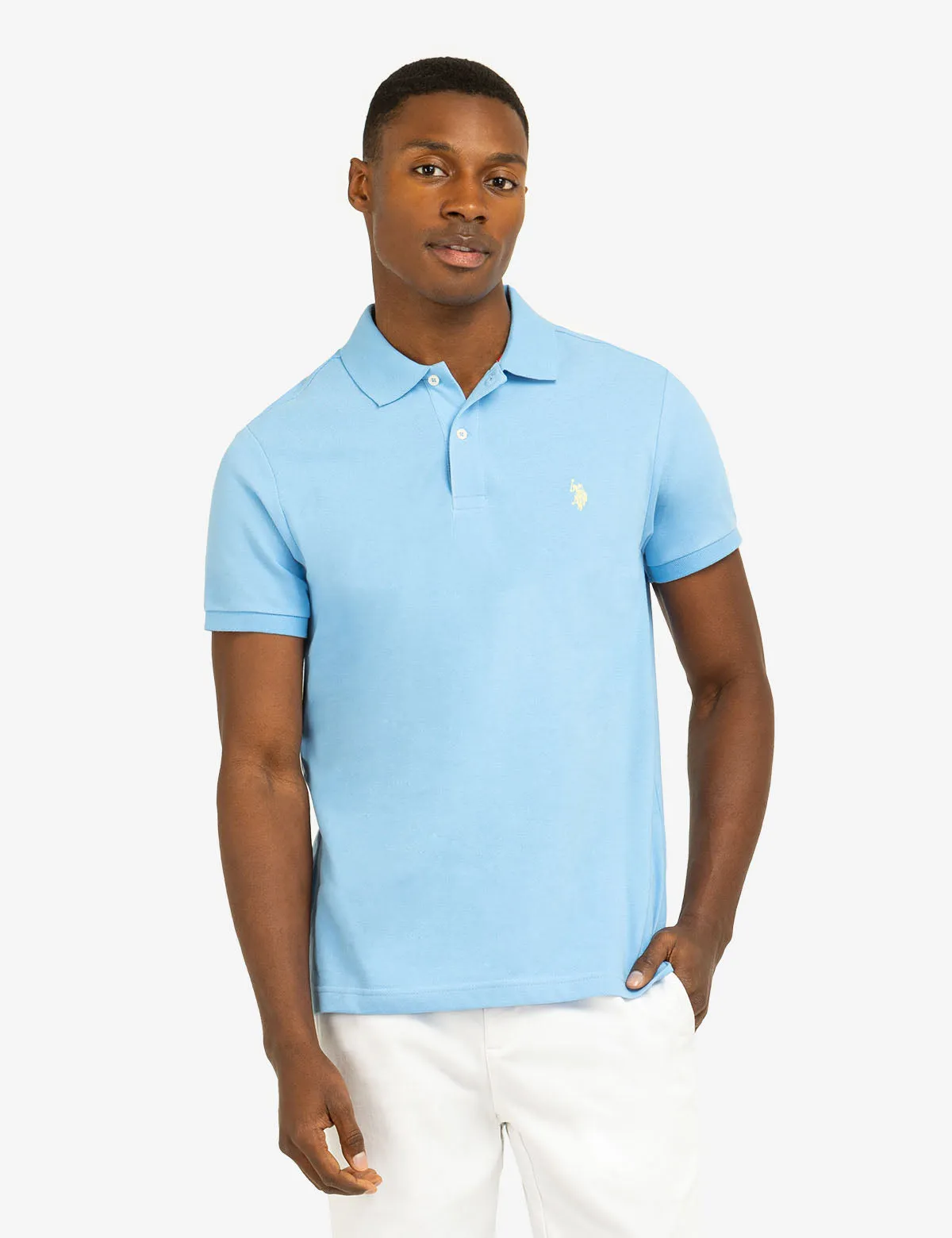 SLIM FIT SOLID PIQUE POLO SHIRT sold by U.S. Polo Assn.