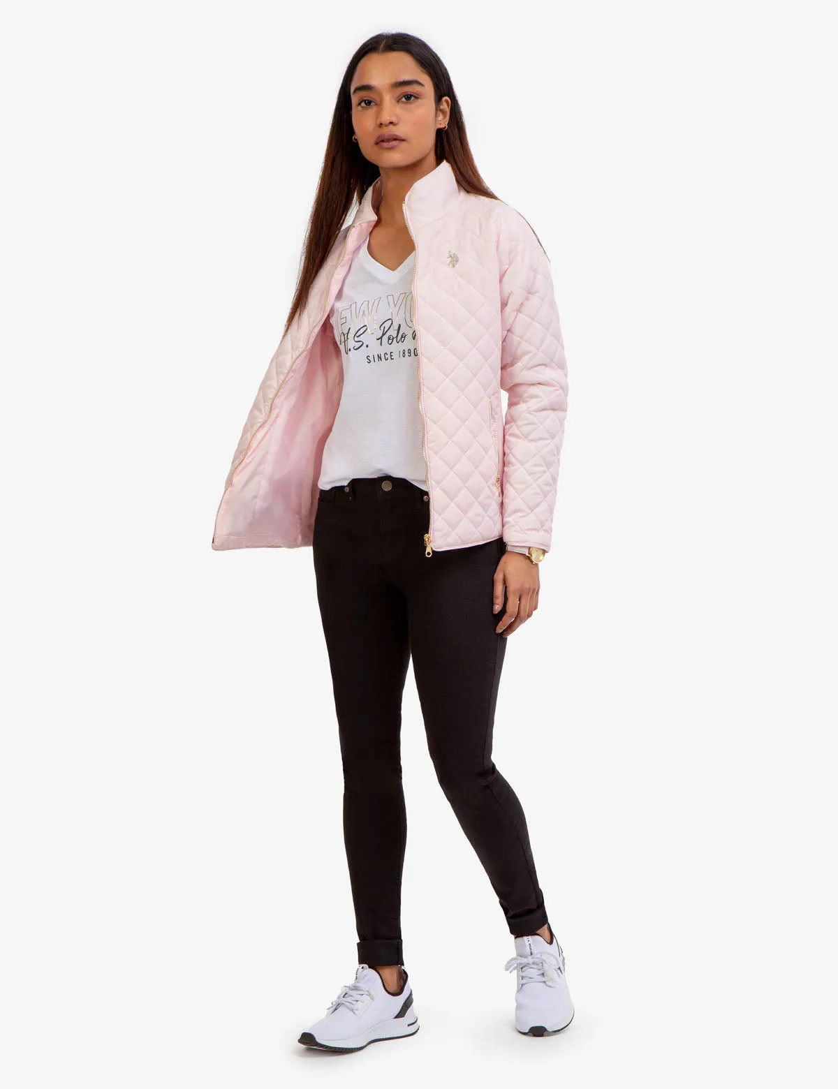 QUILTED SIDE KNIT MOTO JACKET sold by U.S. Polo Assn. product image thumbnail 2