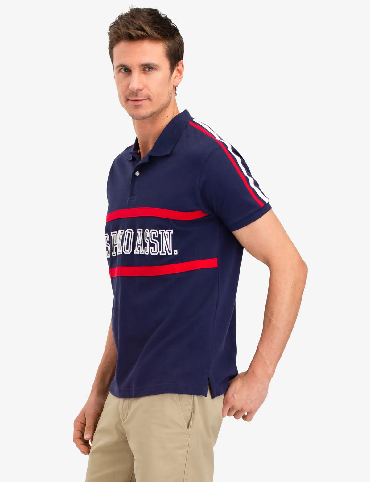 COLORBLOCK CHEST LOGO POLO SHIRT sold by U.S. Polo Assn. product image thumbnail 3