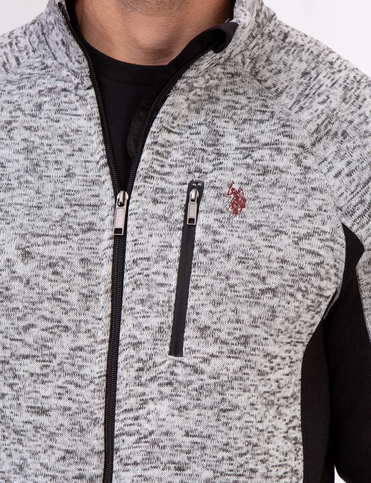 SPACE DYE FLEECE TRACK JACKET sold by U.S. Polo Assn. product image thumbnail 5