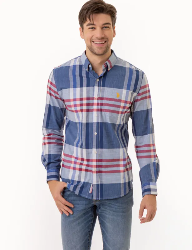 LARGE PLAID LONG SLEEVE WOVEN SHIRT sold by U.S. Polo Assn.