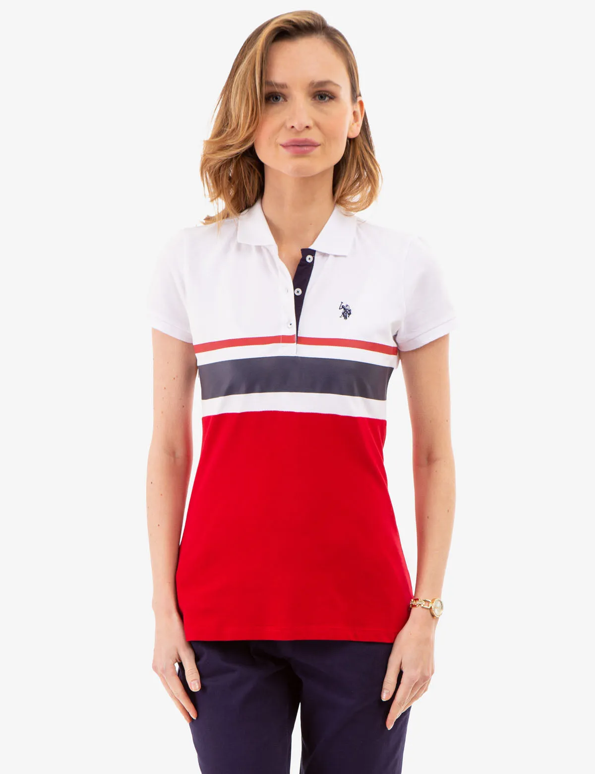 TRI COLORBLOCK POLO SHIRT sold by U.S. Polo Assn. product image thumbnail 4
