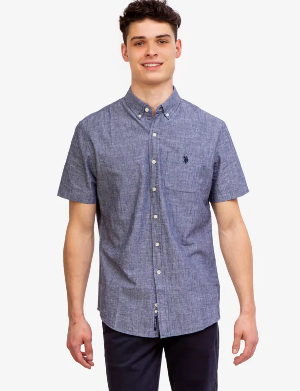 SLUB CANVAS BUTTON DOWN SHIRT sold by U.S. Polo Assn.