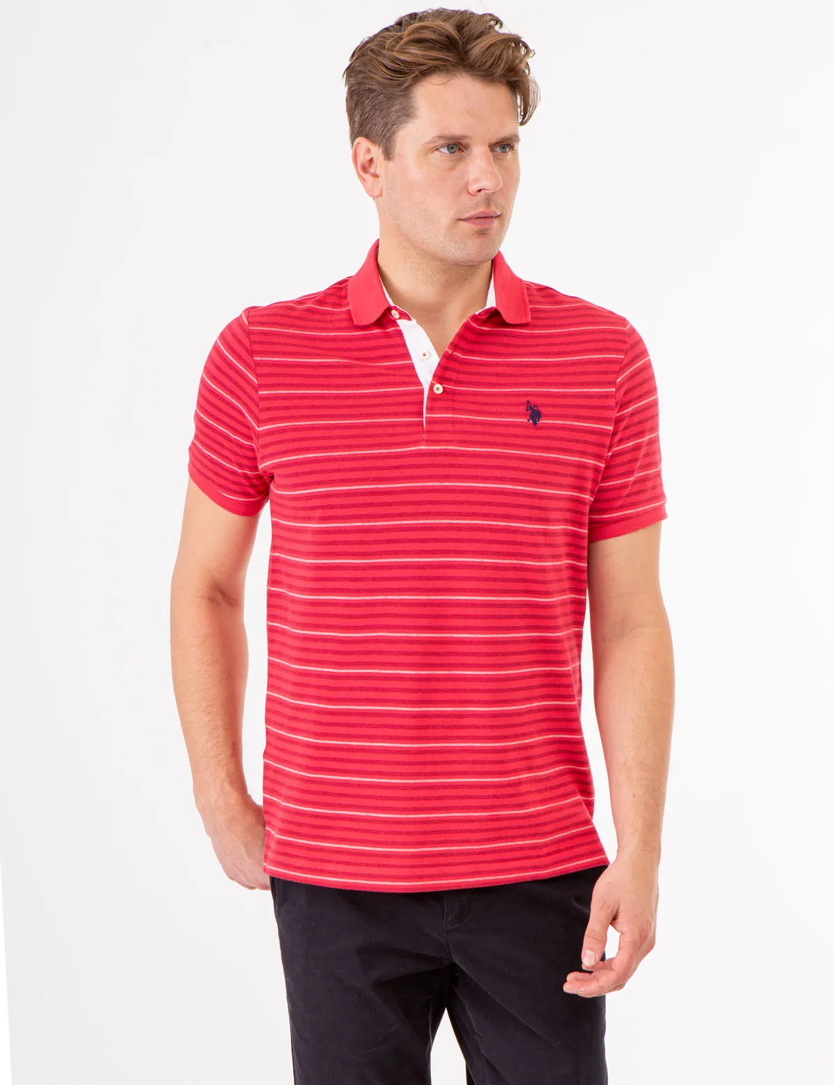 YARN DYE BIRDSEYE STRIPE PIQUE POLO SHIRT sold by U.S. Polo Assn. product image thumbnail 5