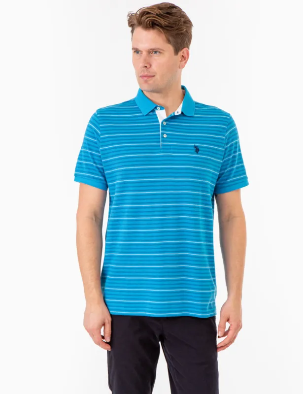 YARN DYE BIRDSEYE STRIPE PIQUE POLO SHIRT sold by U.S. Polo Assn.